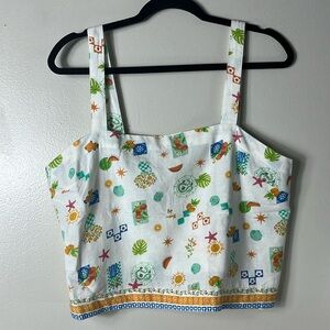 Midnight sky cropped top multicolored size L